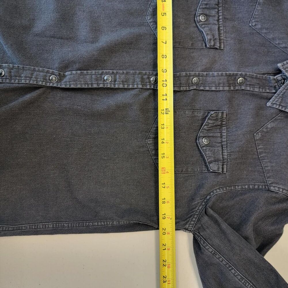 Gap Black Denim Button Down Shirt Long Sleeve Size M - Picture 7 of 8